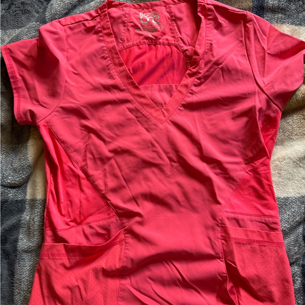 Barco Uniforms Women's V-Neck Scrub Top - Hot Pink